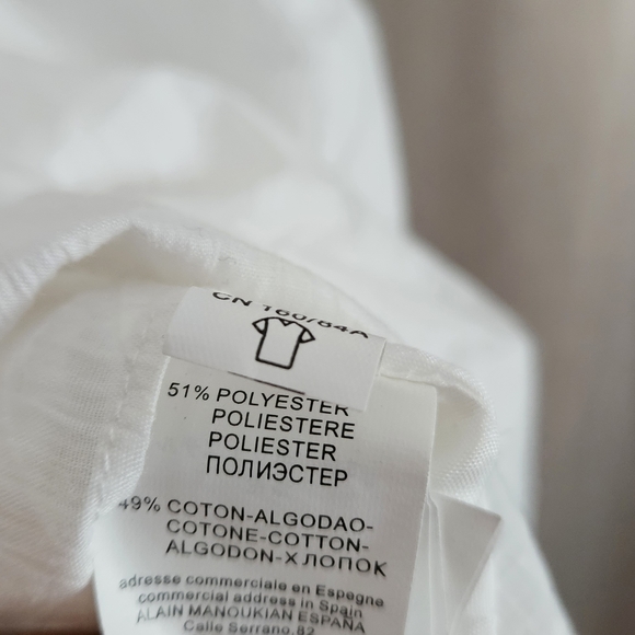 NWOT Alain Manoukian white floral fit & flare dress Womens Large - Picture 7 of 8